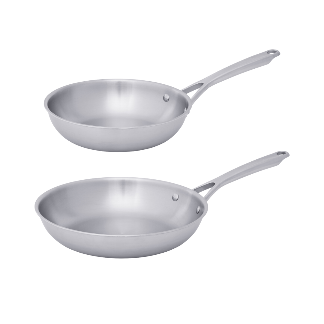 Stekpanna set 28 cm och 24 cm i rostfritt stål