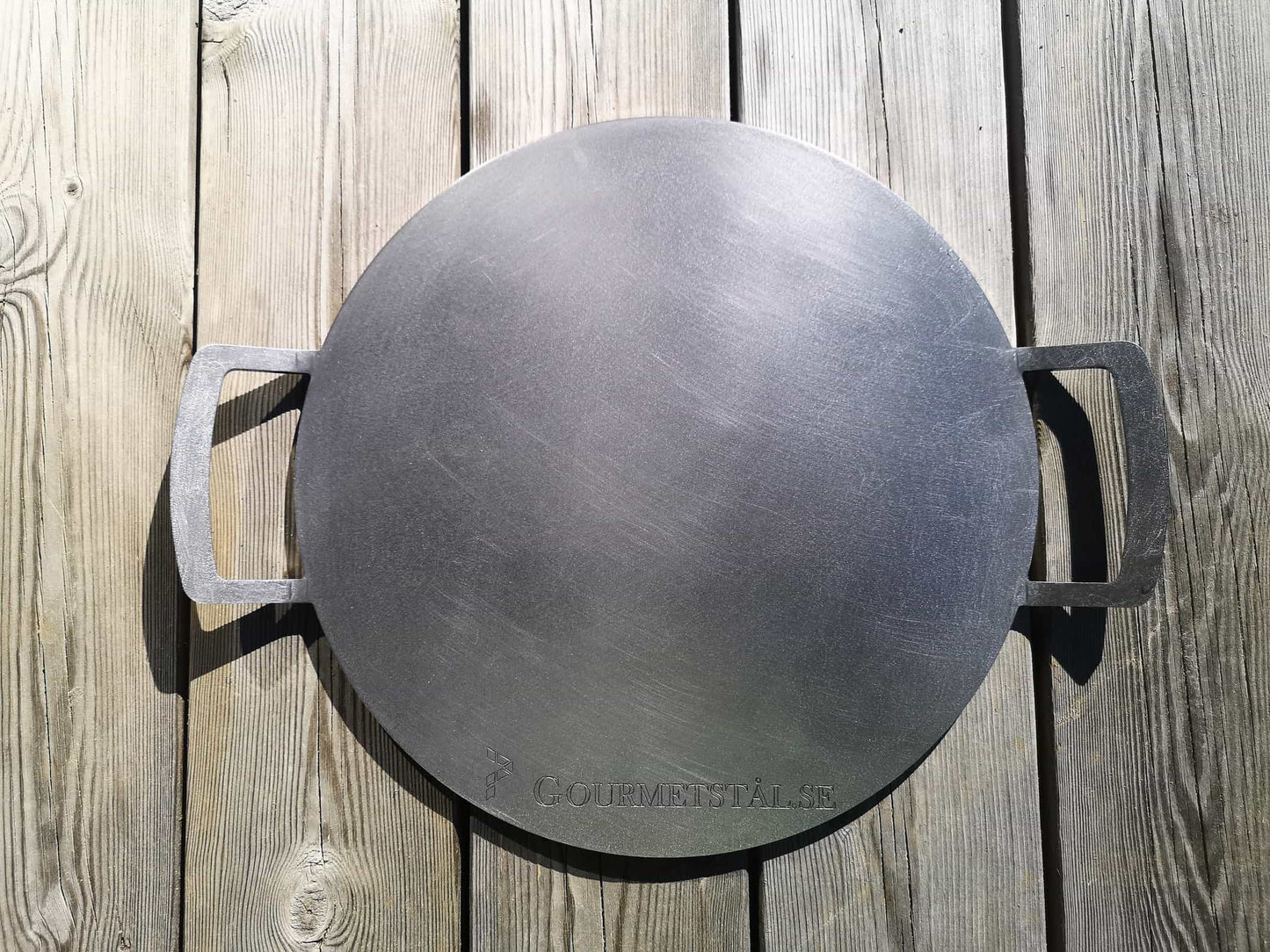 Gourmetstål Pizzastål rund med grepp - 33 cm