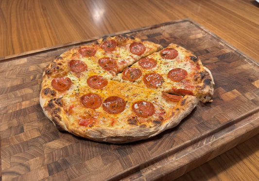 New York style pizza med pepperoni recept