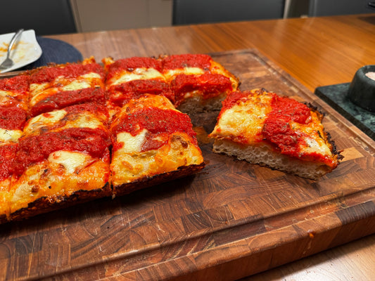 Detroit style pizza recept