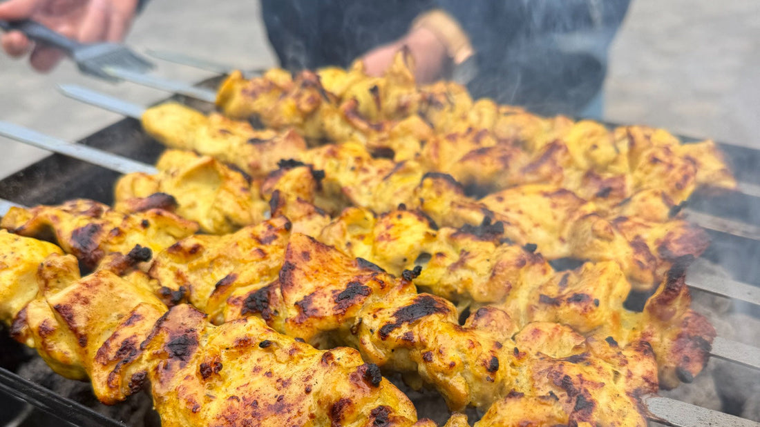 Joojeh kebab kycklingspett med saffran