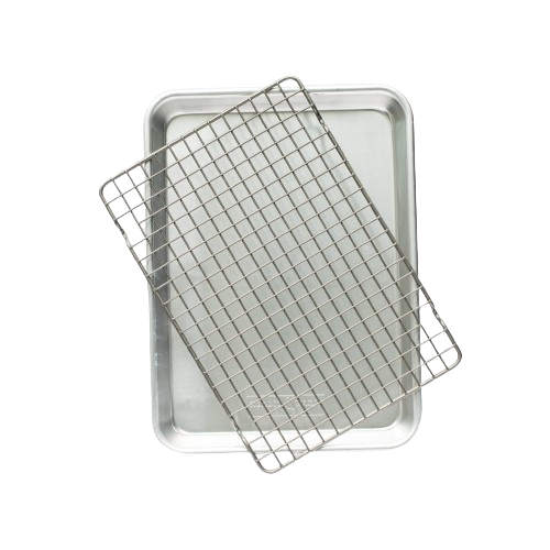 Nordic Ware Naturals® Quarter Sheet Bakplåt med ugnssäkert grillgaller 33 x 24 cm