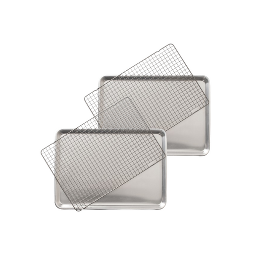 Nordic Ware Half Sheet med Grillgaller - 2-pack